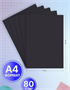 Бумага цветная черная А4 для принтера 20 л 02829349