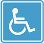Пиктограмма тактильная Доступность для инвалидов в креслах-колясках, монохром 02830884