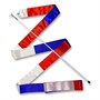 Лента гимнастическая с палочкой INDIGO 56см ТРИКОЛОР, длина 4м 60924
