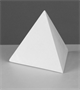 Геометрическая фигура ПИРАМИДА правильная, 15 см (гипсовая) 02829219
