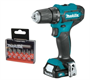 Аккумуляторная дрель-шуруповерт Makita CXT + набор бит 0282559