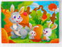 Пазл «Зайки» 12 элементов, 0,4×14,5×11 см 0283095569