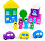 Конструктор «Цветной городок» розовый, 14 элементов 027255