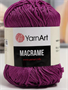 Пряжа "Macrame Макраме" 100% полиэстер 130м/90гр (161 лиловый) 0283095206
