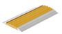 Полоса противоскользящая алюминиевая 46 мм, с желтой резиновой вставкой, длина 1,5м. 02830879