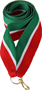 Лента для медалей (зеленый/белый/красный, 22 мм.) 0283096600567