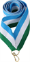 Лента для медалей (голубой/белый/зеленый, 11 мм.) 0283096600572