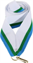 Лента для медалей (белый/зеленый/голубой, 22 мм.) 0283096600635