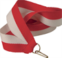 Лента для медалей (белый/красный, 22 мм.) 0283096600645